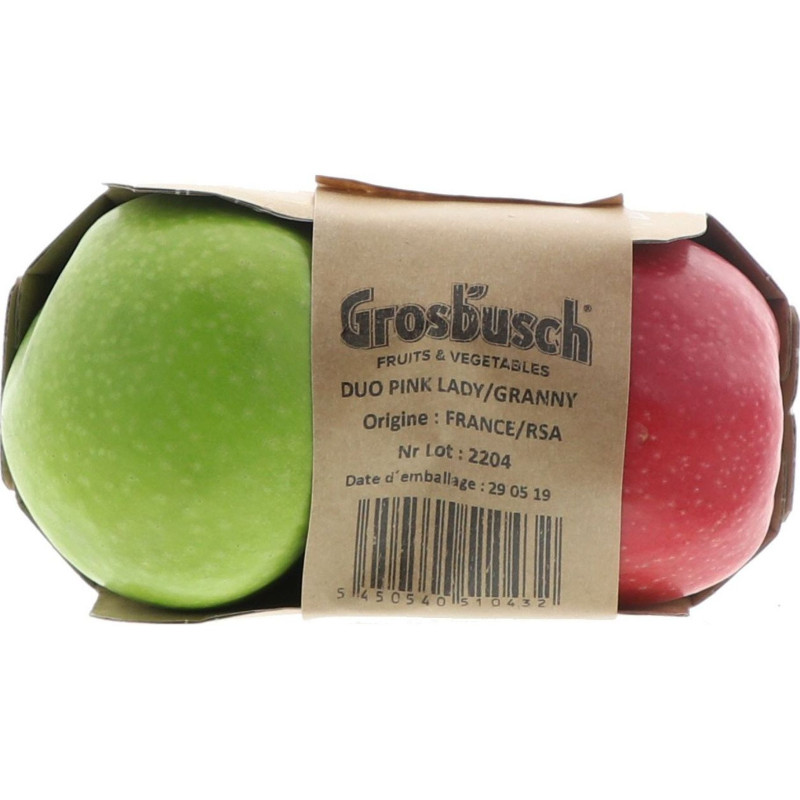 DUO POMME PINK LADY/GRANNY TO GO GROSBUSCH PREPACK 8X2PCS